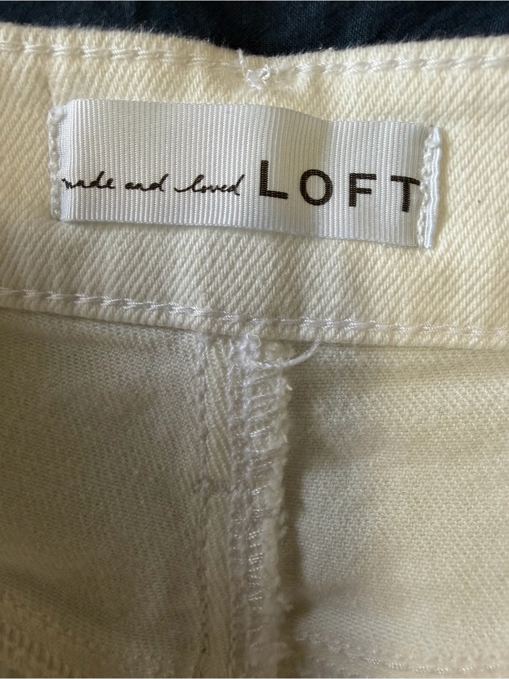 LOFT White Wide-Leg Crop Women's Jeans - Picture 3 of 6